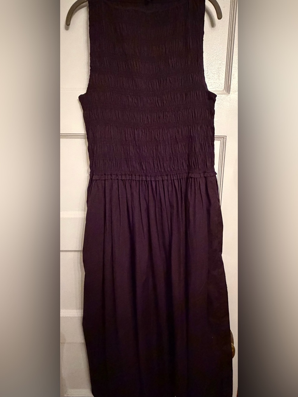 Madewell The Melody Sleeveless Smocked Midi Dress in Brown - never worn; without - Picture 3 of 3